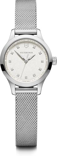 Montre Victorinox 241710 : montre analogique avec cadran noir et bracelet marron