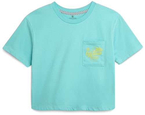 Volcom Girls Crop Top - Short Sleeve Cropped Girls T Shirts Crewneck Summer Tops (Size Runs Small Size Up Recommended)