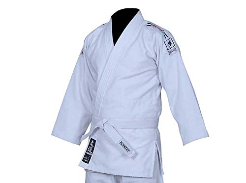Judo Gi Black Tiger | Judo Uniform | Cotton Cloth 450Gram Judo Kimono with FREE Belt (White, 000) - Image 5