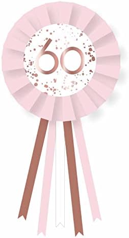 Amscan 9913904 - Rose Gold 60th Birthday Party Luncheon Napkins - 16 Pack,33 cm