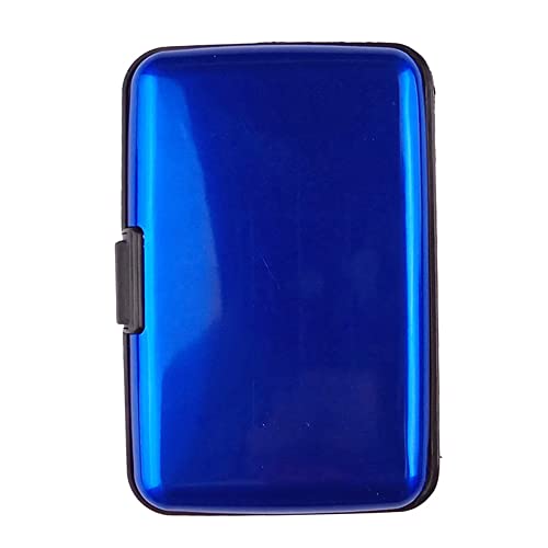 Jobar Aluminum Credit Card Holder Wallet, for Men Women Slim Light Weight RFID Blocking - BLUE3
