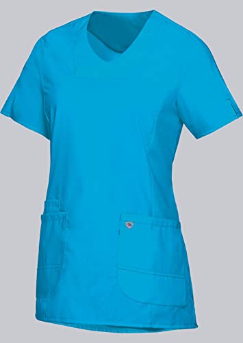 Casaca para mujer BP 1762 en color azul curaçao con tejido elástico de algodón