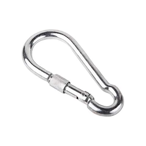 Karabiner aus verzinktem Stahl 5 x 50 mm DIN 5299D Federschnappverschluss Kettenhaken Schraubverschluss Cover