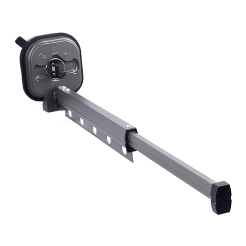 XZXCVN Estante para Secar Ropa Plegable de Pared, Soporte Retráctil de Aluminio, Ahorro de Espacio en Balcón Gris - Montaje Sin Taladro, Diseño Plegable, Ideal para Baños y Lavadero (1 Pliegue Gris)