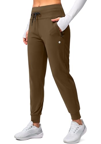 Image of G Gradual Women's Fleece Lined Joggers High Waisted Water Resistant Thermal Winter Sweatpants Running Hiking Pockets