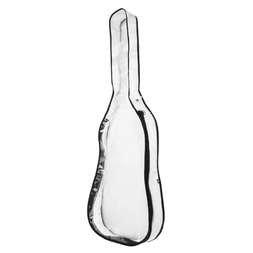 エレキギター保護カバー 39 インチクリア TPU ダブルジッパーソフトアコースティックギターバッグプロテクター防塵ギターケース