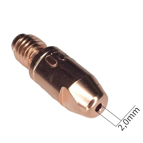 Kit 5 Bico de Contato Curto Solda Tocha Mig Mag 2,0 X 30mm M8 Reforçado Cucrzr