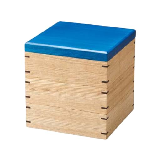 J-kitchens 行楽弁当箱 ( 弁当箱 ) 日本製 木製 「Kyutarou BLUE」standard ホワイトウォールナット三段重 仕切り3種付き (1本) 16.5cm 正月