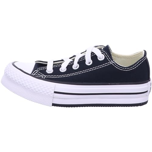 CONVERSE Chuck Taylor All Star EVA Lift Canvas Platform Sneaker, Black/White/Black, 28.5 EU