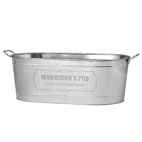 Let's Make Memories Personalized Beverage Tub - Custom Beverage Tub - Create Your Own Beverage Tub - Galvanized Drink Tub - 20 ¾