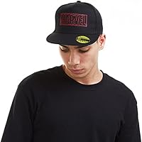 Marvel Line Logo Gorra de béisbol, Negro (Black Blk), Talla