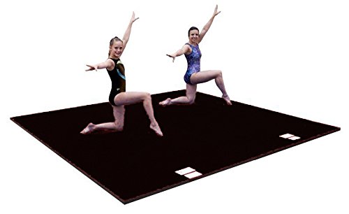 Dollamur 10'x10'x1 3/8" Tumbling Mat, Blue, Carpeted Mat for Cheerleading and Gymnastics, FLEXI-Connect®