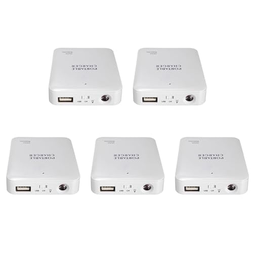 Uikdjgu 5X Caja de Bateria del Banco de la Energia del USB Portatil Cargador de Bateria Externa del Paquete del Cargador de Bateria de Emergencia 4X AA para Telefonos,