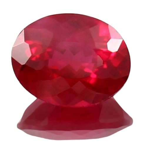 Rubis naturel facetté d'exception 8x6 mm pour haute joaillerie et bagues