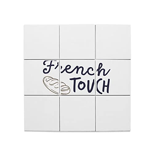 Carreaux céramique décoratifs 20x20 cm lot de 9 pour une crédence au style cliché baguette français