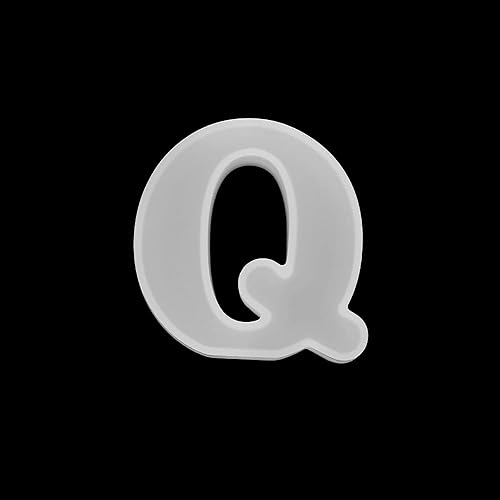 Miniatura 10 de Molde de silicona de resina epoxi con letras del alfabeto 3D, molde suave para bricolaje de resina UV del alfabeto de la A a la Z, herramienta de