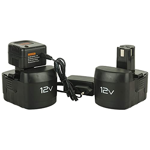 Image of BLACK+DECKER CD121B2-IN 12V 10mm Ni-Cd Cordless Variable Speed Drill with 2 Batteries