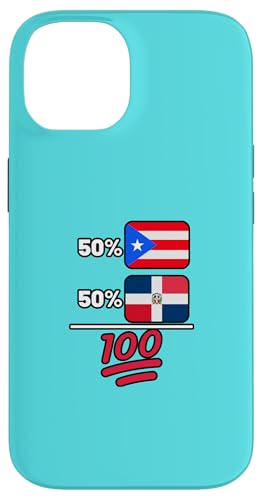 プエルトリカン プラス ドミニカの遺産の国旗 スマホケース iPhone 14 用