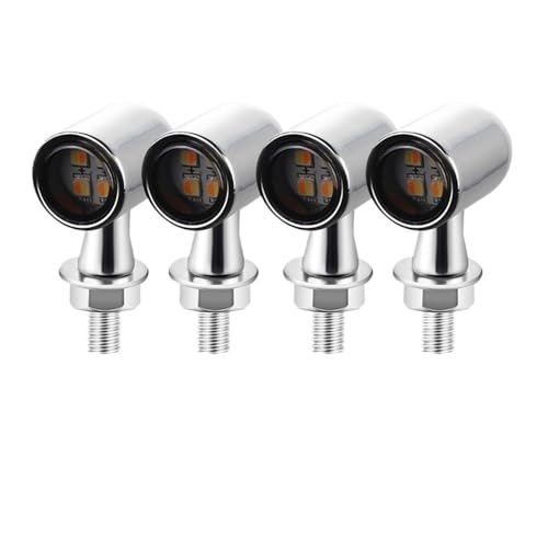 Clignotants de moto à 4 LED 8mm en aluminium feux de jour pour Cafe Racer