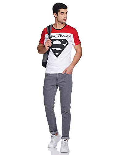 Image of Max Men's Printed Slim Fit Crew Neck T-Shirt