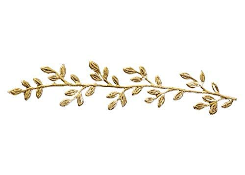 KnorrPrandell 8306257 Wachs-Blätterzweig, 110 x 25 mm, gold