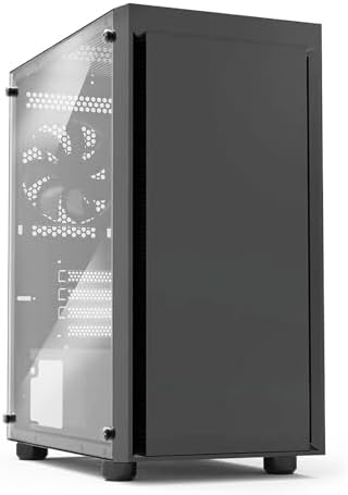 Zalman T3 Compact Micro ATX Gaming PC Case - 2 x 120mm Fans Pre-Installed - Tempered Glass Side Panel - MATX Mini Tower Desktop Computer Chassis