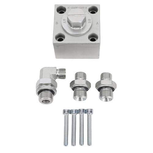Yanmis 3 -Wege -Diverter -Ventil -Kit für small -Bagger -Befestigung, Einschließlich Hydraulischer Zubehör und Schrauben, small -Bagger -Drosselklappenersatzteile
