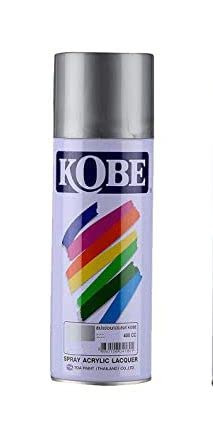 NPH DEAL KOBE MULTIPURPOSE ACRYLIC SPRAY PAINT HEAT RESISTANCE UPTO 600°C METALLIC SILVER 400 ML