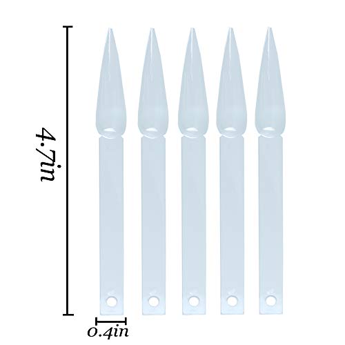 image for MotBach 160 pieces Plastic Stiletto Nail Swatch Sticks Nail Color Disp