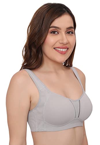 Image of PLUMBURY Nylon Blend Full Support Minimizer Everyday Bra For Women Full Coverage | Wireless| Padded With Seamless Soft Cups