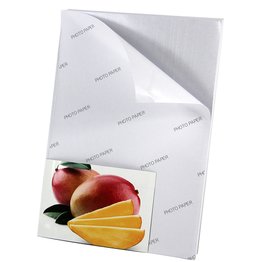 Waterproof Glossy Sticker Photo Paper A4 Size 50 Sheets 135 Gr 8,3" X 11,7" (210 X 297Mm) Self Adhesive For All Inkjet Printers Full Labels Tag. Easy To Peel #TOP2