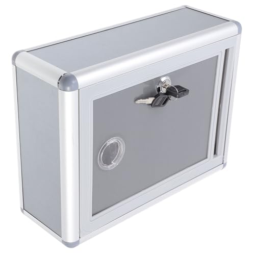 GALPADA Buzón Metálico Mediano para Oficina Caja de Sugerencias Colgante con Apertura Frontal para Cartas y Quejas Resistente y Práctico para Pared