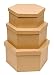 Factory Direct Craft Handcrafted Paper Mache Hexagon Boxes - 3 Boxes (1 of each size)