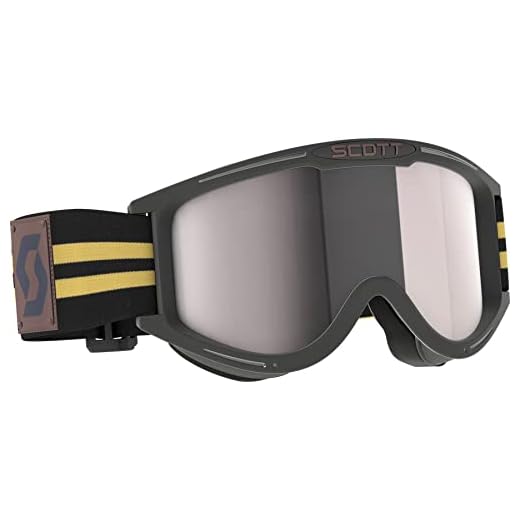 Scott 89XI Era MX Offroad Lunettes de natation Noir/beige avec verres chromés argentés