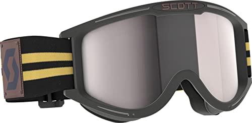 SCOTT 89XI Era MX Offroad Goggles Black/Beige w/Silver Chrome Lens