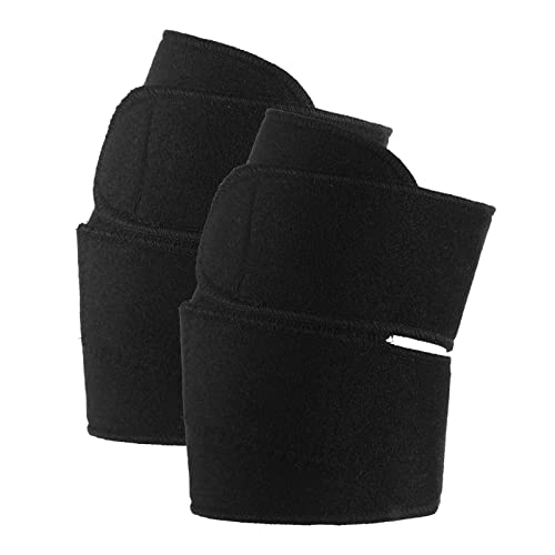 TCNGKIJIUK - Ellbogenschützer Selbstwärmend Ellbogenwärmer mit Magnete Ellbogenpolster mit Klettverschluss Ellenbogen Bandage Winddicht Ellbogenstütze Kälteschutz Ellbogenschoner für Gelenkschmerzen Schwarz