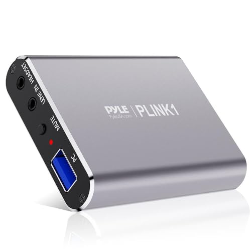 Image of PyleUsa Capture Card - Full HD 1080p 4K HDMI-to-USB Audio-Video Via DSLR Camcorder Action Cam, Ultra Low Latency, Record to Computer for Gaming, Streaming, Conference or Live Broadcasting - PLINK1