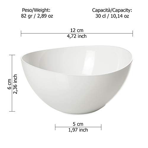 Omada Design Bowl of 4.72 inch and 8.8 fl oz with White Interior and Colored Exterior,Trendy Line - Image 3