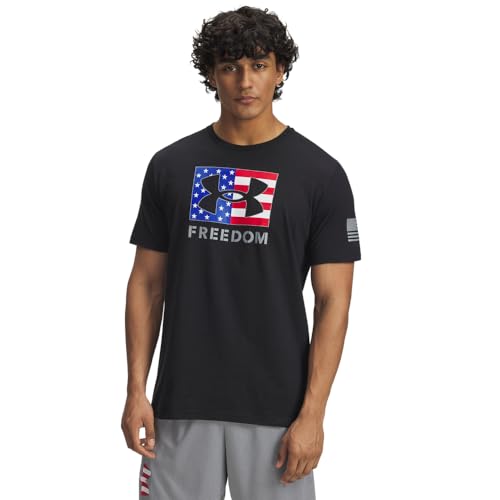 Under Armour Men's Freedom Logo T Shirt, (002) Black / / Marine OD Green, X-Large