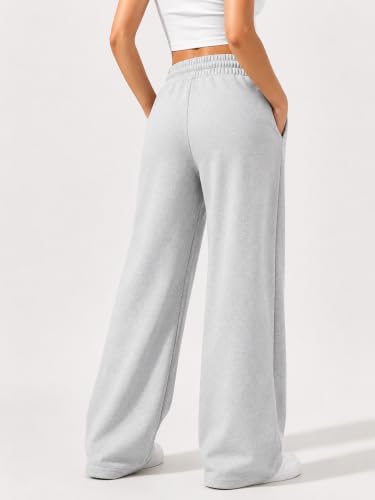 Image of Stylbase Cotton Wide Leg Loose Women Track Pants | High Waist Palazzo Trousers with Elastic Drawstring Waist & Side Pockets