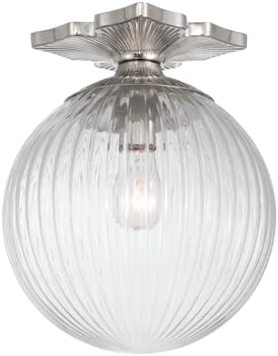 Crystorama Orly 10'' Polished Nickel Semi Flush Mount