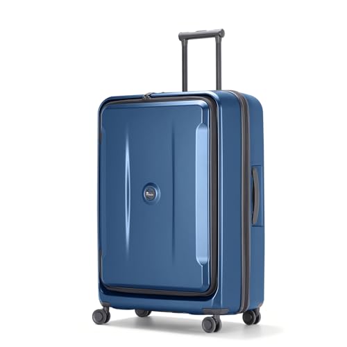 Image of 28 Inch Luggage with Spinner Wheels & TSA Lock, Expandable PC Hardside Large Checked Luggage with Top Opening, Durable Lightweight Rolling Suitcase, Blue
