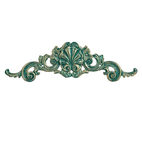 Sungmor Cast Iron Fleur De Lis Wall Decor, Vintage Green