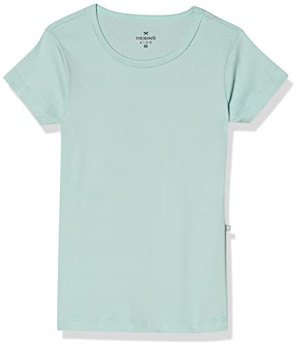 Blusa Básica Infantil Menina Manga Curta Slim Em Ribana Verde 004