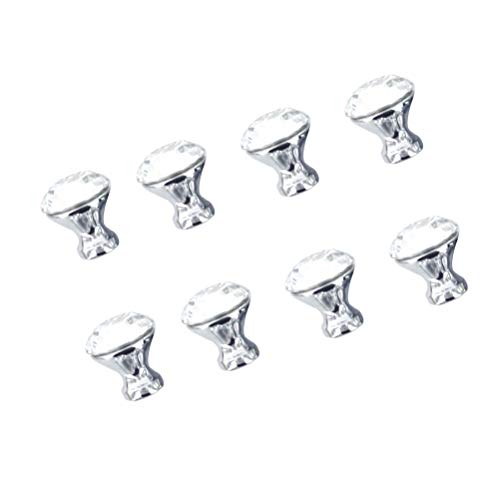 Vosarea 12 peças 25 mm puxador de vidro cristal 30 mm em forma de diamante Usd para armário, gaveta,