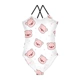 Pig Face Cartoon Girls Swimsuit One Piece Bathing Suit for Baby Girls' Swimwear 3T