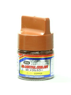 Gundam Mr. Metal Color 215 - Copper Paint 10ml. Bottle Hobby