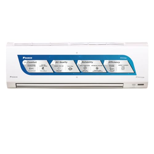 Image of Daikin 1 Ton 3 Star Inverter Split AC (Hepta Sense, Dew Clean Technology, 3 Stage Filteration, Triple Display, Automatic Error Display, DNNS Self Heal, TAD Filter, ATKL35U, White)