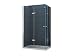 Produktbild Eckeinstieg Duschkabine Dusche MONETT 90 x 75 x 195cm / 8 mm/ohne Duschtasse