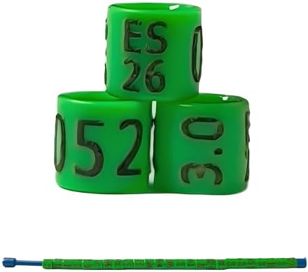 1 Tira 25 Anillas Canarios 2026 Color Verde Federativo Policromo ...